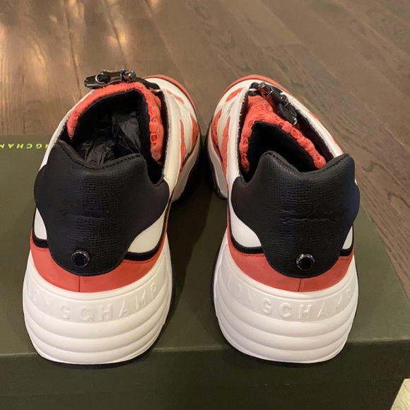 NIB Longchamp Exaggerated Platform Net Tennis Sneaker - Picture 9 of 11